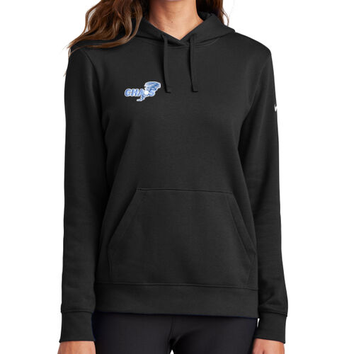 Chaos - Ladies Club Fleece Sleeve Swoosh Pullover Hoodie Thumbnail